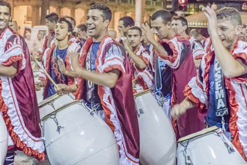 Candombe drummers in Montevideo