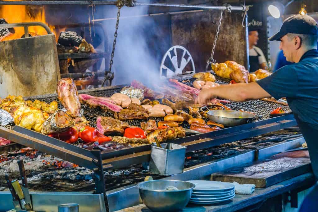 Vlees op een markt in Montevideo