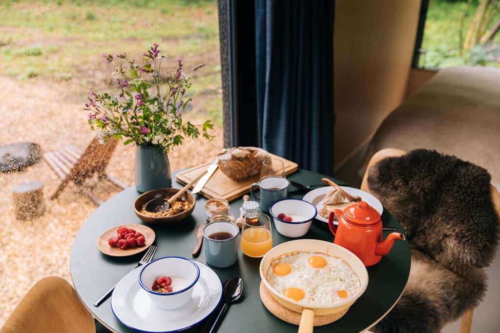Ontbijt in een Slow Cabin
